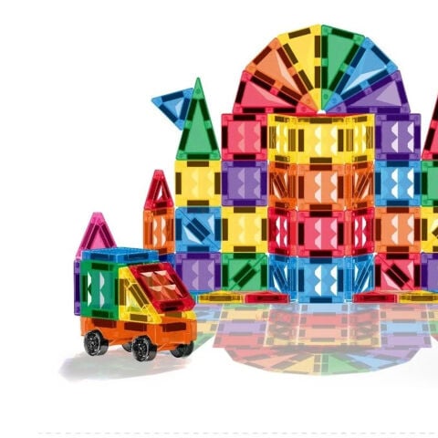Magnetic Tiles Bloklar 72 Parça 3.75cm Manyetik 3D Colorful (STEM Mıknatıslı Legolar)