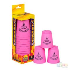 Orijinal Cup Stacks 12'Li Bardak (Hızlı Bardaklar Oyunu) Ritim Bardağı Pembe