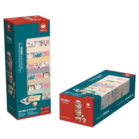 Hayvan Şekilli Denge Oyunu Jenga (Ahşap Bloklar 1.Sınıf) Top Bright