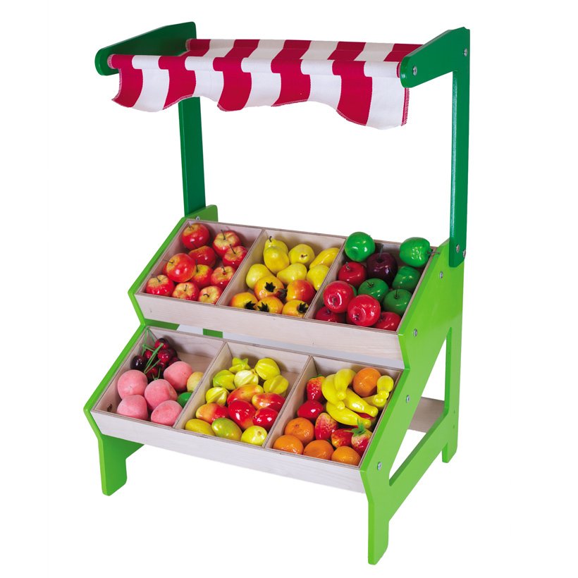 Yeşil Ahşap Manav Merkezi (Köşesi) Market