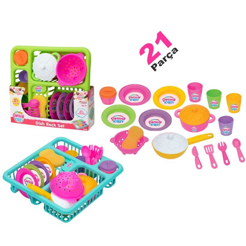 Candy Bulaşık Set (21 Parça) Mutfak Seti