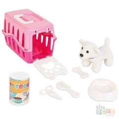 Tatlı Kedim (Oyuncak Evcil Hayvan Kafesi Çantası) Pembe 6 Parça