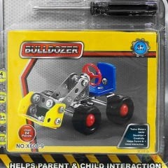 Metal Dıy BULLDOZER 64 Parça (Mekanik Beceri Geliştirici STEM Oyuncakları) X608-9