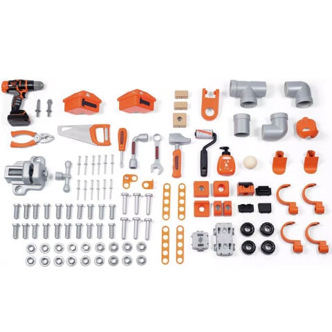 Black+Decker Mega Tamir Masası Tezgahı Oyun Seti Smoby (Oyuncak Mega Werkbank Center Takımı)