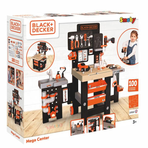 Black+Decker Mega Tamir Masası Tezgahı Oyun Seti Smoby (Oyuncak Mega Werkbank Center Takımı)