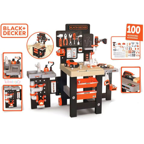 Black+Decker Mega Tamir Masası Tezgahı Oyun Seti Smoby (Oyuncak Mega Werkbank Center Takımı)