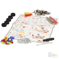 Metal Model Dıy (127 Parça) Araçlı 3 In 1 Metal Yapı Seti (İlkokul STEM Oyuncak) X639-4 Racing