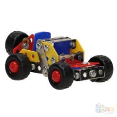 Metal Model Dıy (127 Parça) Araçlı 3 In 1 Metal Yapı Seti (İlkokul STEM Oyuncak) X639-4 Racing