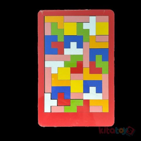 Ahşap Tetris Blokları 17X12 cm (Eğitici Puzzle) Eğitim Materyalleri