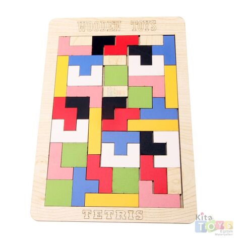 Ahşap Tetris Blokları 17X12 cm (Eğitici Puzzle) Eğitim Materyalleri