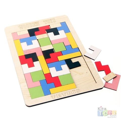 Ahşap Tetris Blokları 17X12 cm (Eğitici Puzzle) Eğitim Materyalleri