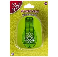 3D Şekilli Delgeç 3.4cm Büyük Boy (ÇİÇEK Şekilgeç)
