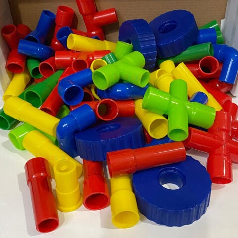 Tekerlekli Borular 72 Parça Lego (Yapı İnşa Oyuncakları) Boru Oyunu