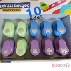 10'Lu Şekilgeç 2.54 cm Orta Boy Eva Şekilli Delgeç