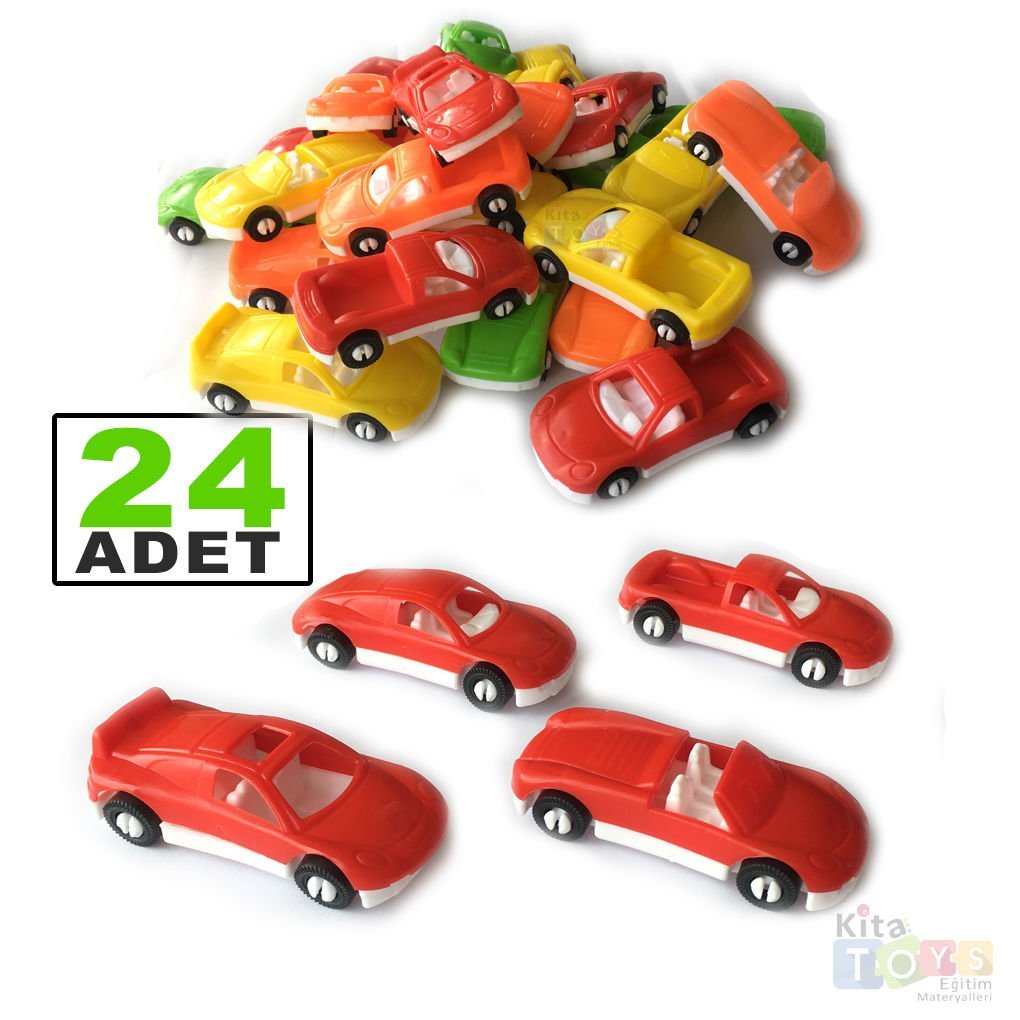 Plastik Mini Arabalar 24 Lü (1:64 Ölçek) Oyuncak