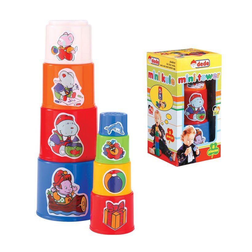 Mini Kule 8 Parça (Eğitici Kreş Oyuncağı)