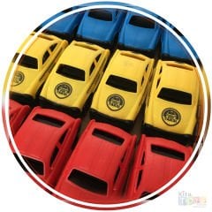 Kırılmaz Arabalar 12'Li Kutu (Bıdık Araçlar) Yk-006 Taxi Çizgili