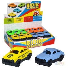 Kırılmaz Arabalar 12'Li Kutu (Bıdık Araçlar) Yk-006 Taxi Çizgili