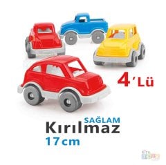 İlk Arabalarım 4'Lü Set Kırılmaz Oyuncak 5136-Dolu
