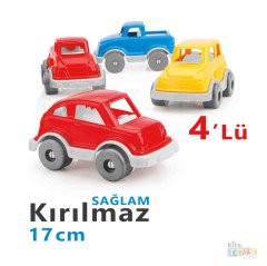 İlk Arabalarım 4'Lü Set Kırılmaz Oyuncak 5136-Dolu