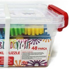 Çarklı Puzzle 48 Parça (Lego Eğitici Oyuncak) 413