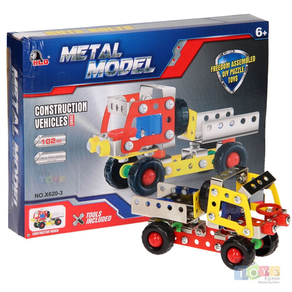 Kamyon Metal Dıy Model 102 Parça (STEM Damperli Oyuncak) Construction