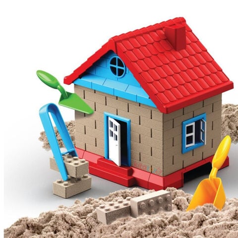Kinetik Kum EV YAPIMI Seti-750 Gr Kinetic Oyun Kumu (Fentoys) 03675 Tuğla