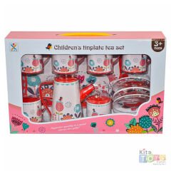 Metal Çay Setim 14 Parça (Oyuncak Mutfak Setleri)