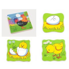 Tavuk Katlı Puzzle (Eğitici Oyuncak)