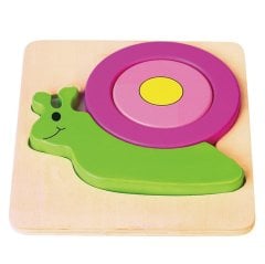 Salyangoz Ahşap Puzzle (Eğitici Oyuncaklar)