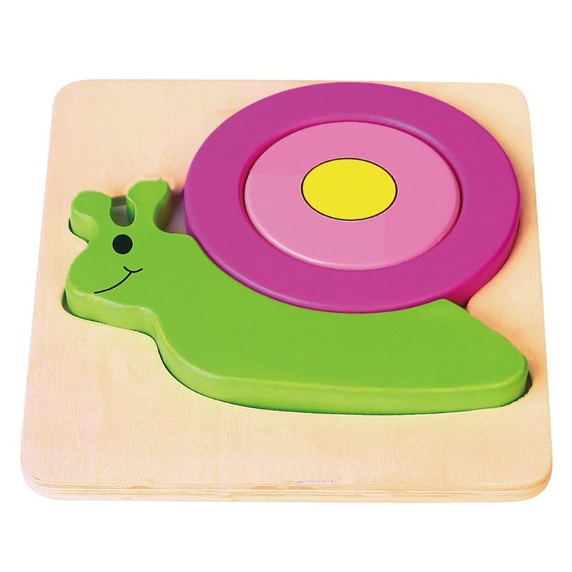 Salyangoz Ahşap Puzzle (Eğitici Oyuncaklar)