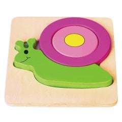 Salyangoz Ahşap Puzzle (Eğitici Oyuncaklar)