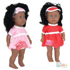 Kiraz Çiçeği Bebek 34 cm (Esmer) Sakura Oyuncak Bebekler Zenci