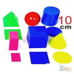 Geometrik Cisimler Takımı (BÜYÜK Boy) 6 ADET (Sıvı Ölçüm Seti) Hacim Şekiller Takımı