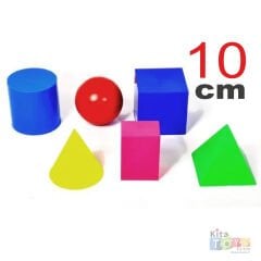 Geometrik Cisimler Takımı (BÜYÜK) 6 Parça (Sıvı Ölçüm Seti) Hacim Şekiller Takımı