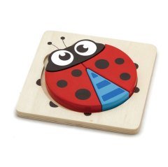 Uğurböceği Ahşap Puzzle (Eğitici Oyuncaklar)