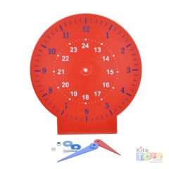 Saat Kadranı 18 cm (Plastik Saatleri Öğrenme Saati Büyük) Eğitim Saati