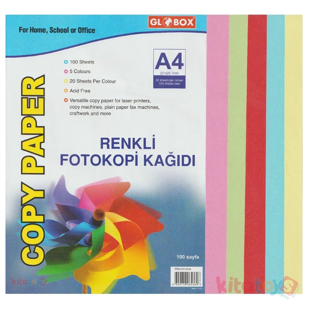 Renkli A4 Fotokopi Kağıdı 100 Yaprak