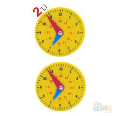 Saat Öğrenimi Kadranı 2'Li (Saatleri Öğreniyorum Saati) Zaman Kavramı