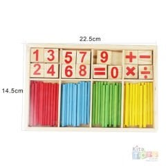 Renkli Sayma Çubukları ve Rakamlar (Sayılar) Matematik İşlem