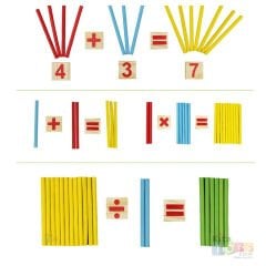 Renkli Sayma Çubukları ve Rakamlar (Sayılar) Matematik İşlem