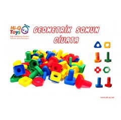 Geometrik Somun Civata 54 Parça (Poşetli)