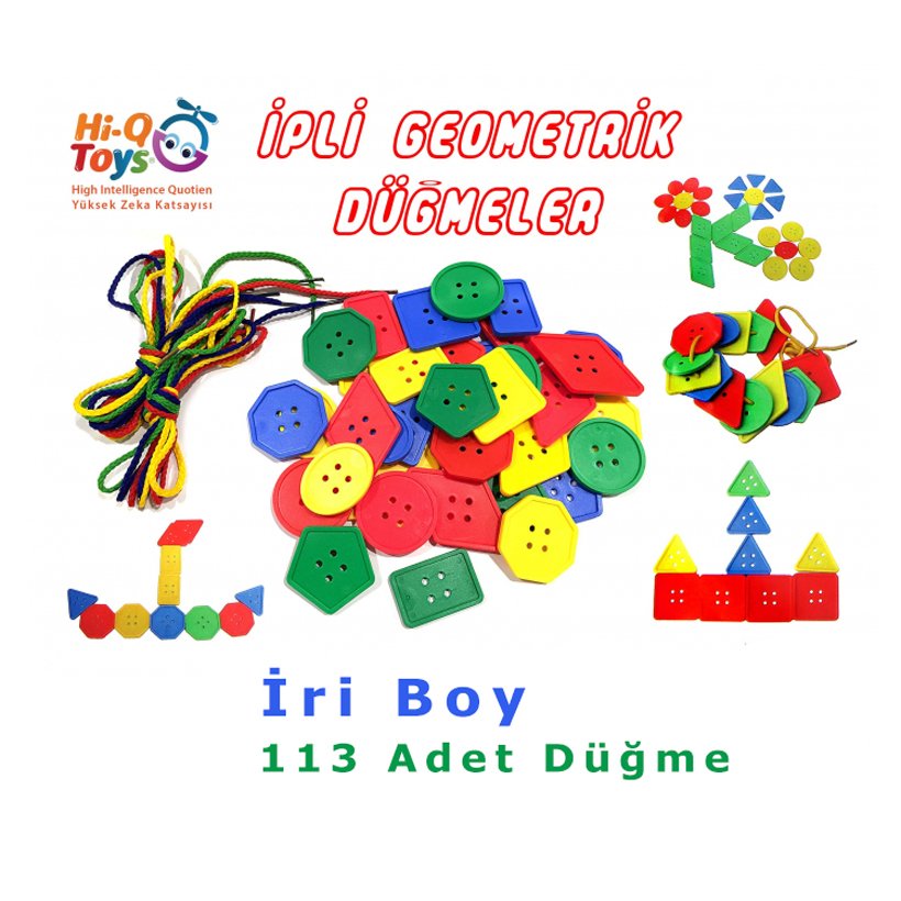 İpli Geometrik Düğmeler 113 Adet