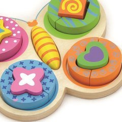 Ahşap Kelebek Puzzle (Parça-Bütün)