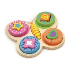 Ahşap Kelebek Puzzle (Parça-Bütün)