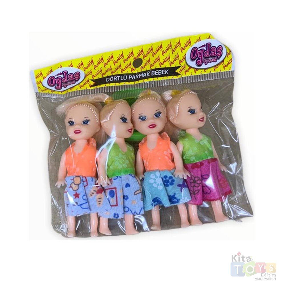 Parmak Bebek 4'Lü 10 cm (Minik Evcilik Oyuncakları Seti) Küçük Dörtlü Oydaş
