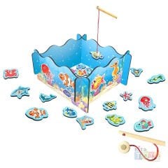Ahşap Manyetik Tutmalı Balık Oyunu Oyuncağı 381