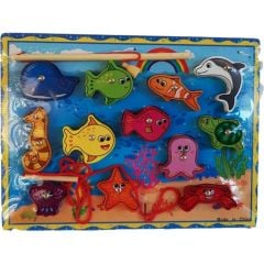 Ahşap Balık Tutma Oyunu (Mıknatıslı Anaokulu Oyuncak)