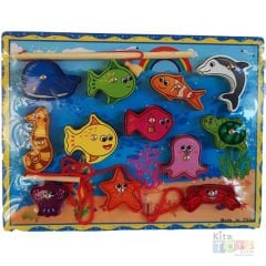 Ahşap Balık Tutma Oyunu (Mıknatıslı Anaokulu Oyuncak)