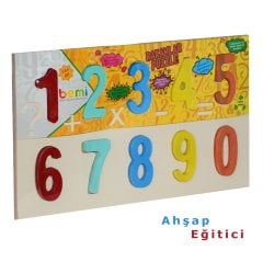 Rakamlar Puzzle 29x18 cm (Ahşap) 1300